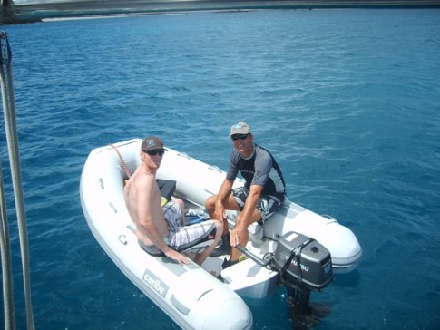 Menno and Mark going out for an afternoon snorkle
